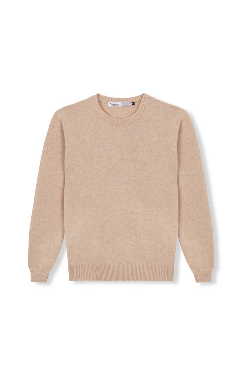 LISO_BEIGE_8955b8cf-8467-475b-b27b-fc084fe140d3 Jersey liso 100% lana merino beige - Imagen 1